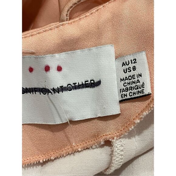 Significant Other Lana Cowl-Neck Tie-Back Satin Maxi Dress Size 8 - Picture 9 of 11